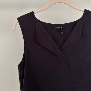 Nic + Zoe Women’s Sleeveless V-Neck Blouse, Gray